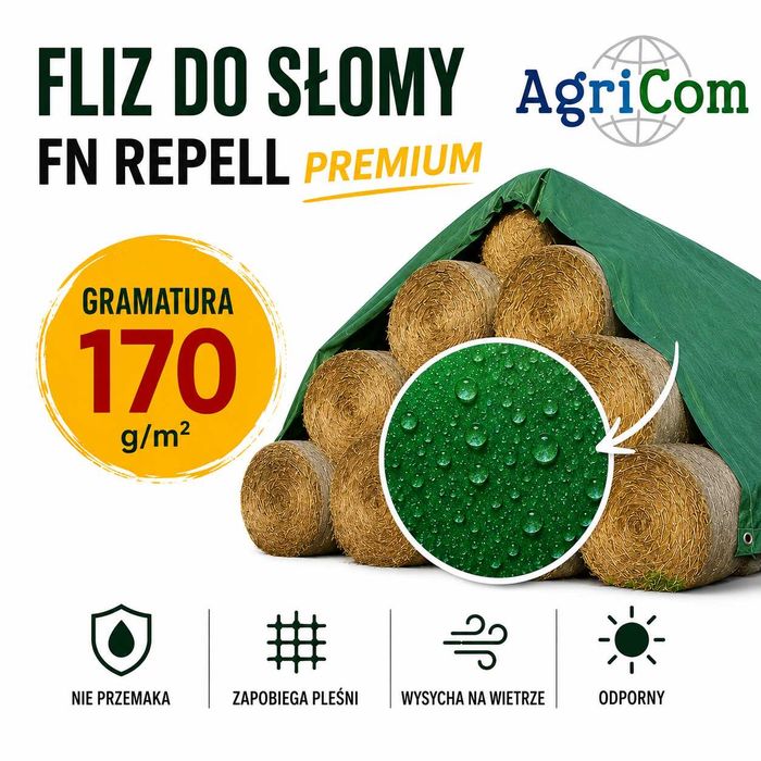 170 g/m2 Fliz agrowłóknina , włoknina , plandeka do słomy, siana JAKOŚĆ PREMIUM