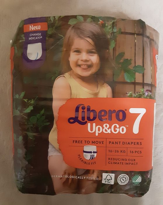 підгузки-трусики Libero 7.  пачка 16 шт