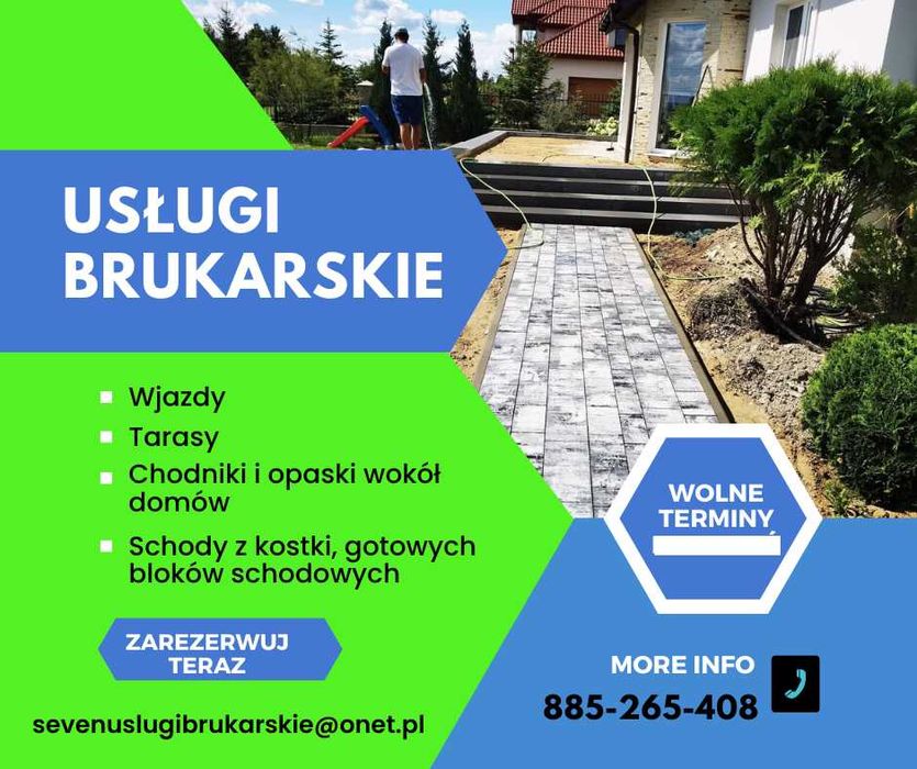 Prace brukarskie , układanie kostki brukowej