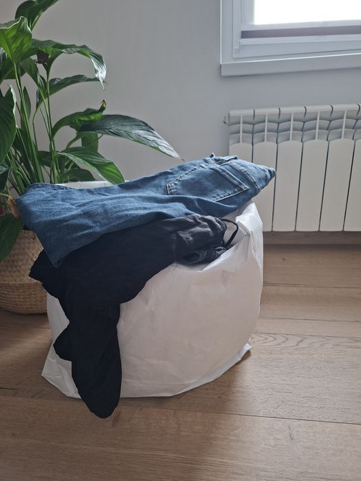 Paka zestaw ubrań XS S zara H&M swetry spodnie i inne