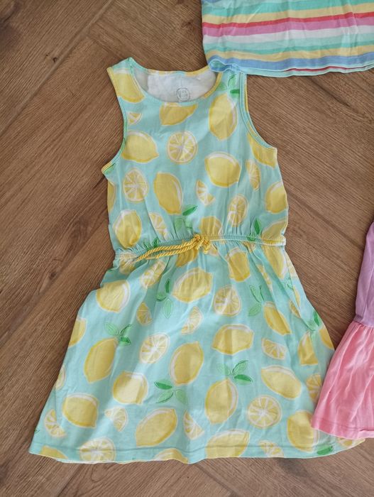 3 sukienki na ramiączka na lato 104 110