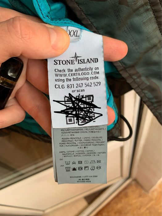 Stone Island Raso Gommato Jacket Reverse Colour Process