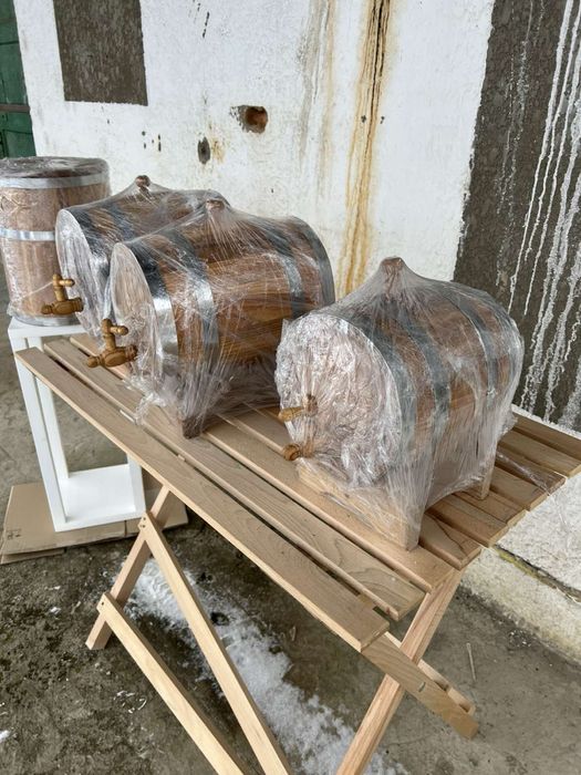 Діжка бочка дубова деревяна з краником на закваску на коньяк водочку