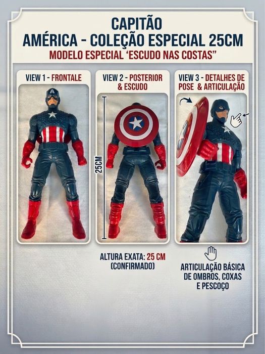 Capitão América 25cm