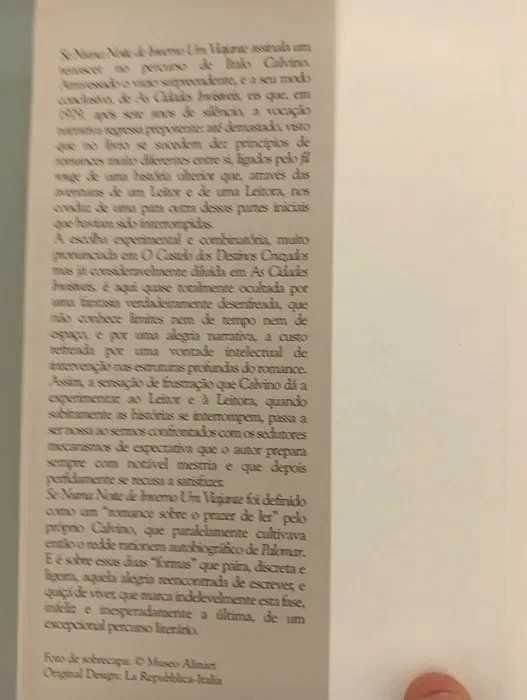 Se numa Noite de Inverno um Viajante , de Italo Calvino