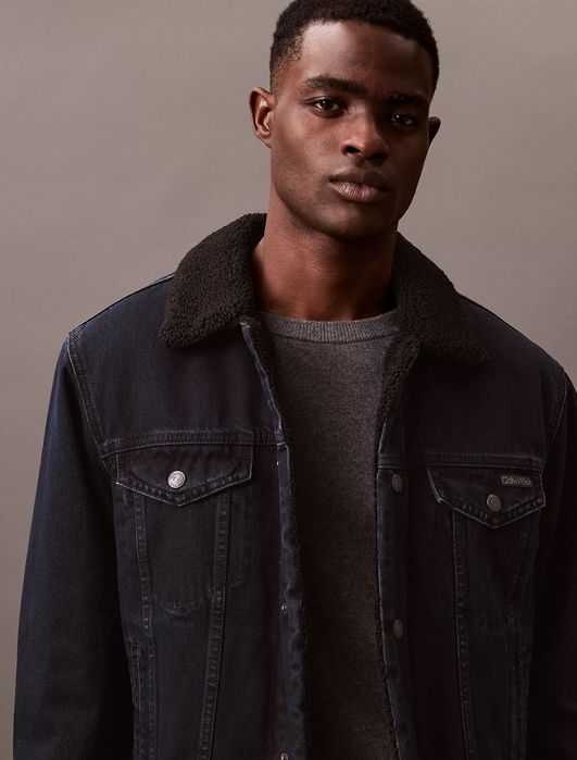 Куртка calvin klein шерпа (ck 90s Sherpa Denim Jacket)c америки m,l,xl