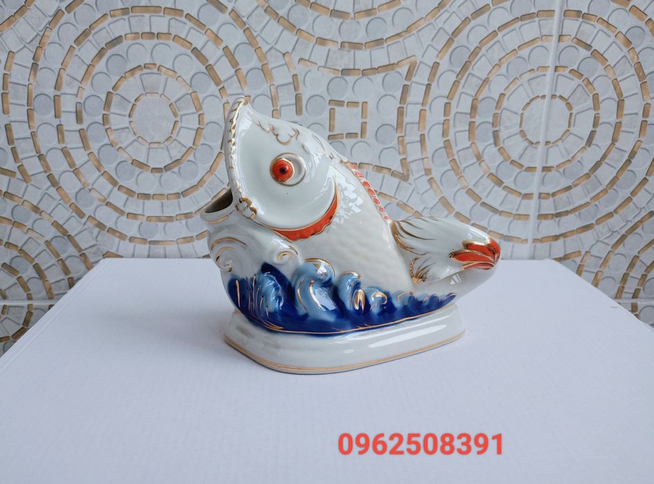 Порцелянова статуетка «Золота рибка» (підставка-тримач для серветок)