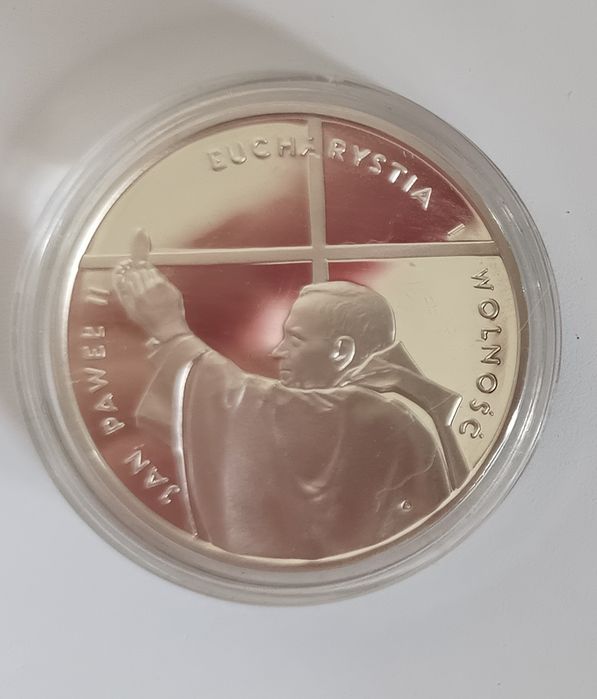 Moneta kolekcjonerska 10 zł Jan Paweł II  Eucharystia i Wolność 1997r
