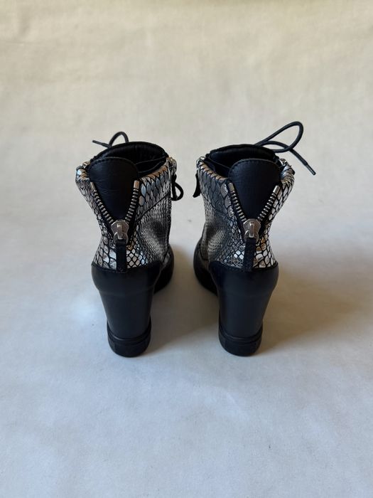 Guiseppe Zanotti Design Python Print Wedge High Top Y2K Sneakers сникерсы на платформе