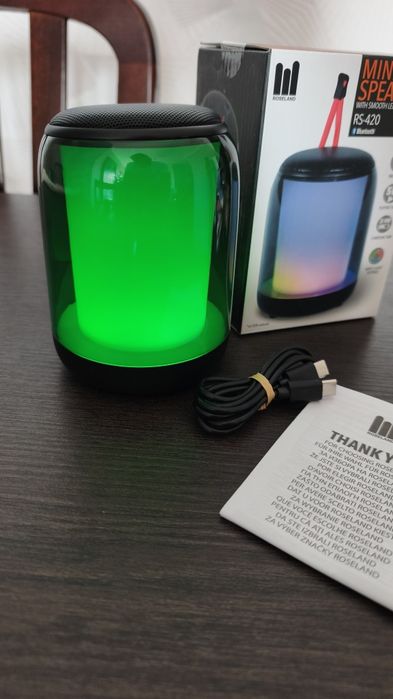 Coluna bluetooth com led RGB - NOVA!