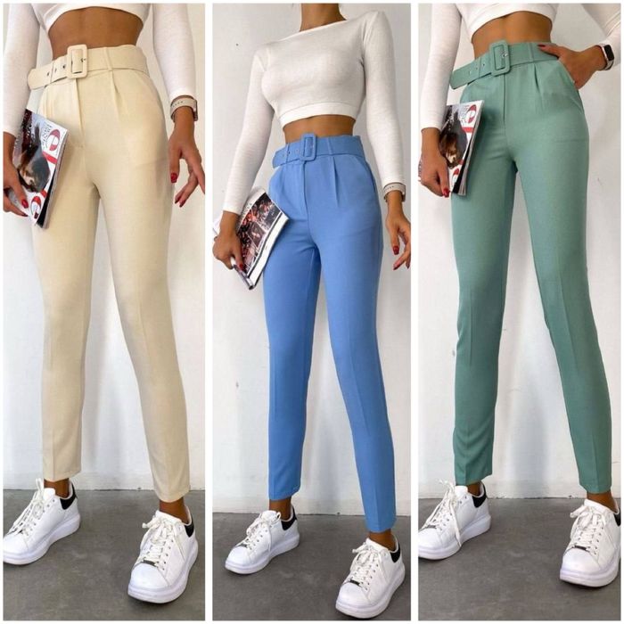 Жіночі брюки з поясом