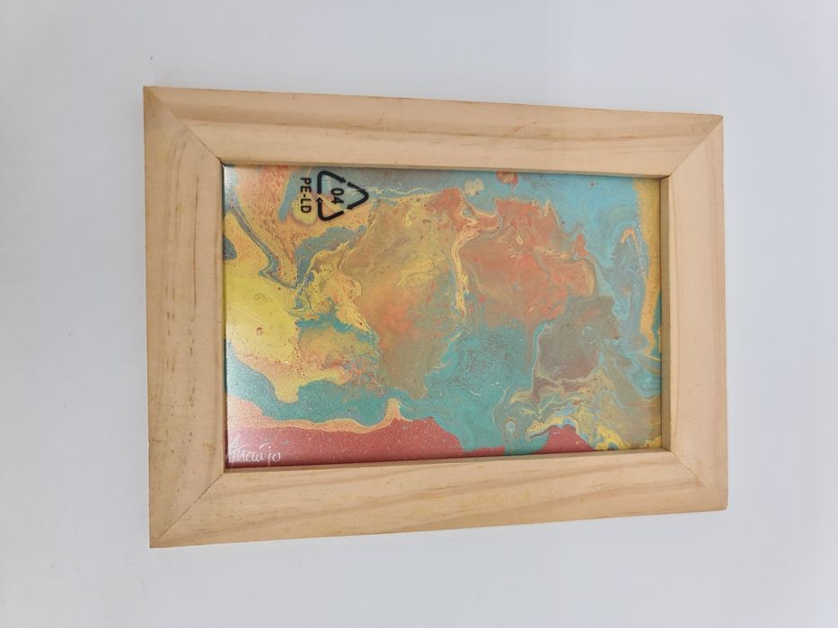 Pintura acrílica FERNANDA ARAÚJO original moldura 10x15