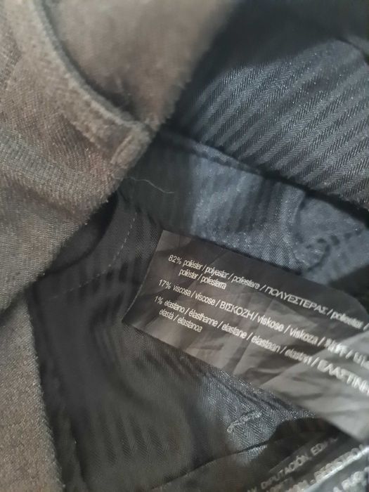 Calças Clássicas Formais Cinza Pull & Bear Slim - Tamanho 42 - Pants