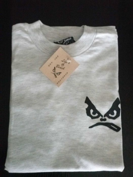 T-shirt Bad Boy branco mesclado, original, nova, tamanho S