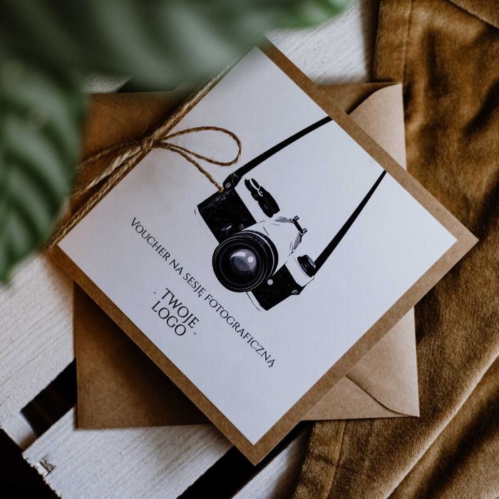 zaproszenie na sesję fotograficzną voucher podarunkowy