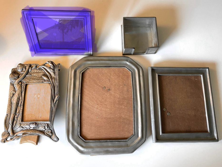 Molduras e suporte post it |Estanho 95% puro| Mais de 40 anos