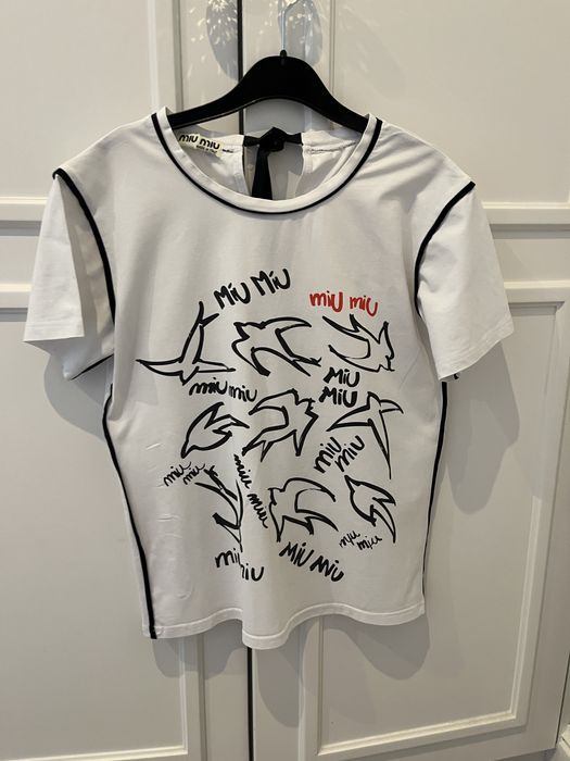 Bialo - czarny t shirt roz S-M