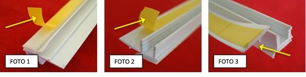 APOLAJSTRY Listwa przyokienna BIAŁA BP12MINI U z uszczelką 6/3mm 2,5mb