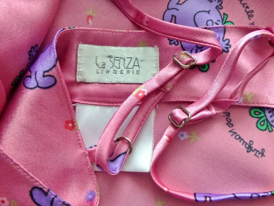 La senza satynowa koszulka nocna na ramiączkach Walentynki S M