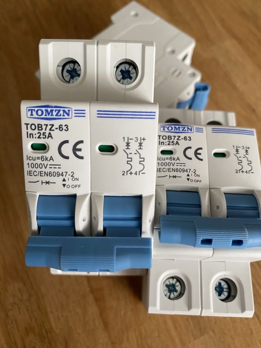 Автомат постійного струму 25A DC 1000V 2P TOMZN
