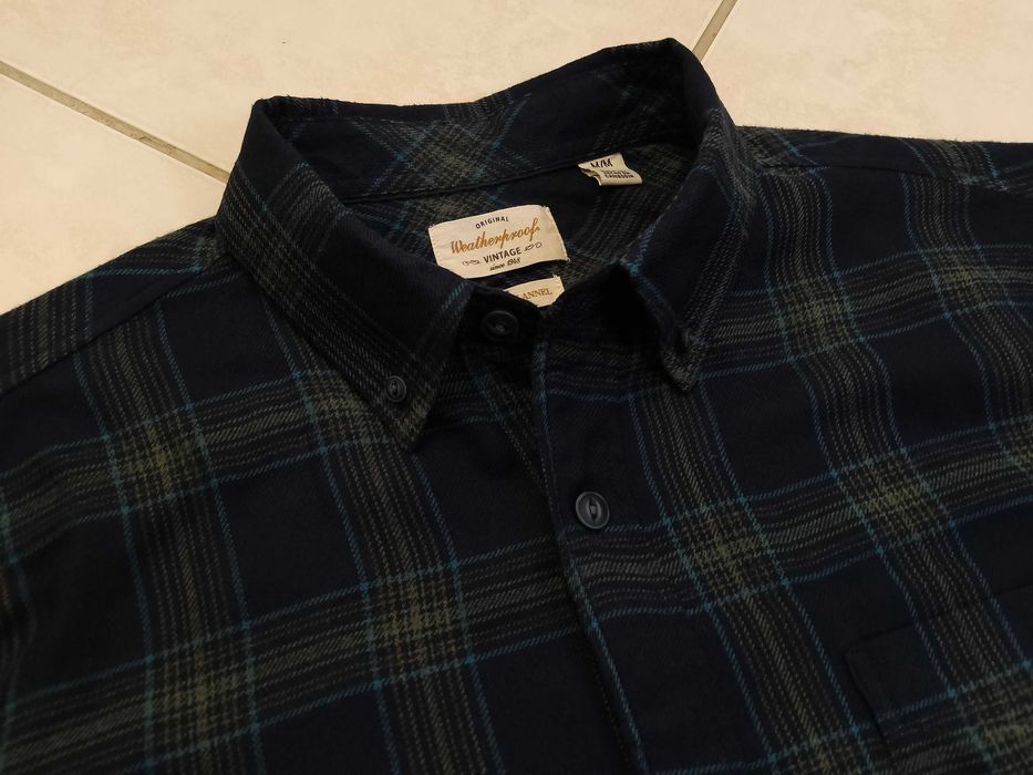 WEATHERPROOF USA - NOWA! z LOGO Koszula Męska Flanelowa rozmiar M