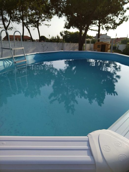 Piscina em aço elevada com Bomba de calor