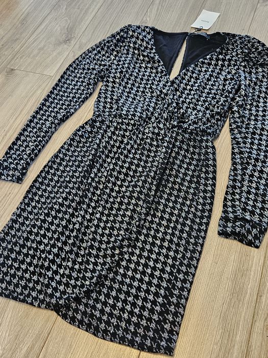 NOWA błyszcząca brokatowa Bershka wieczorowa sukienka sylwester party