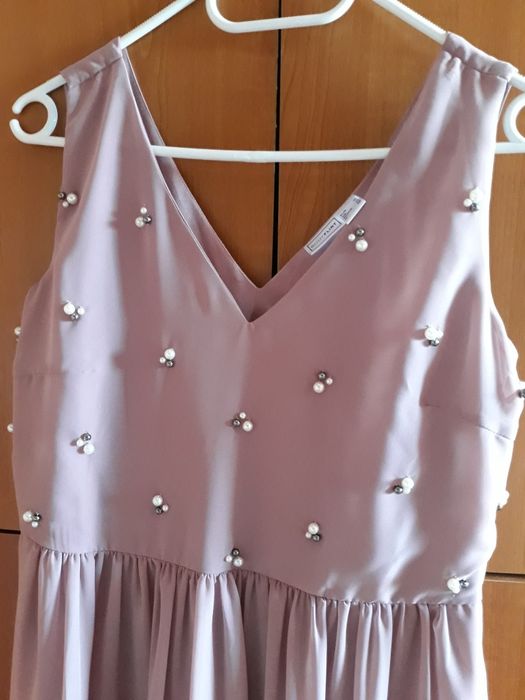 Sukienka nowa brudny róż elegancka chrzest komunia wesele