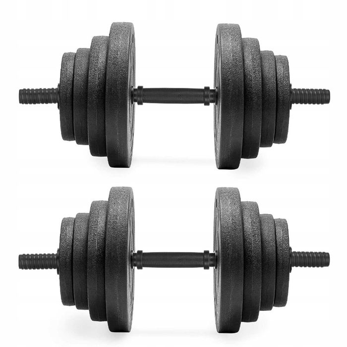 HANTLE treningowe regulowane 2x10kg zestaw bitumiczne