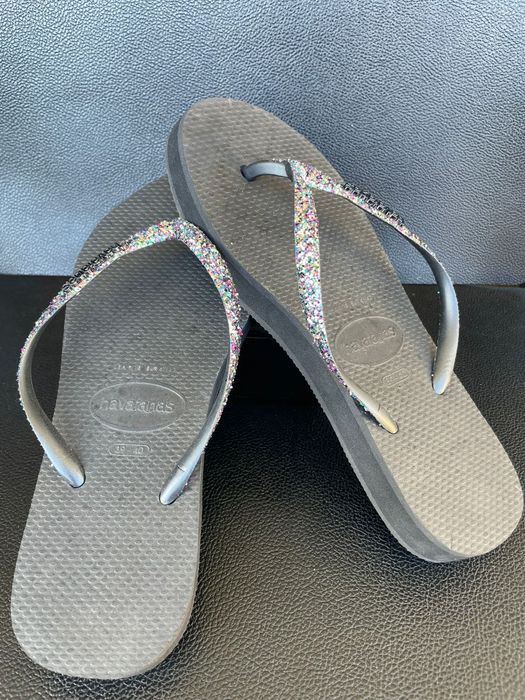 Havaianas glitter senhora plataforma alta