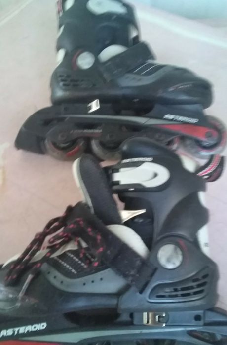 Patins em linha com proteção