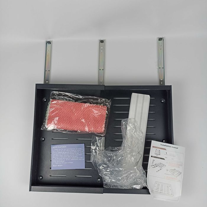 Wysuwana półka do szafki kuchenna rozsuwana organizer czarna