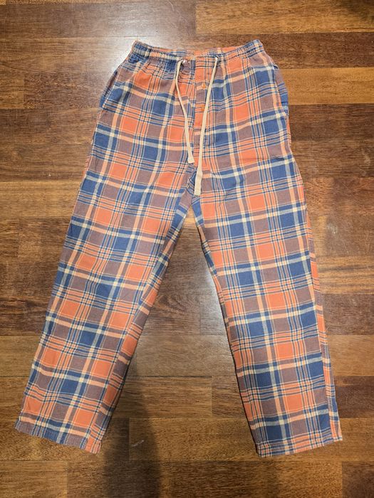 Spodnie męskie w kratę wiązane rozmiar S