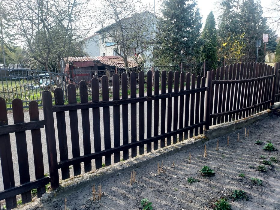 Płot drewniany- przęsła