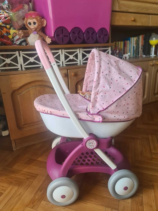 Коляска для ляльки Smoby Toys Baby Nurse Прованс Модерн люлька, з кошиком