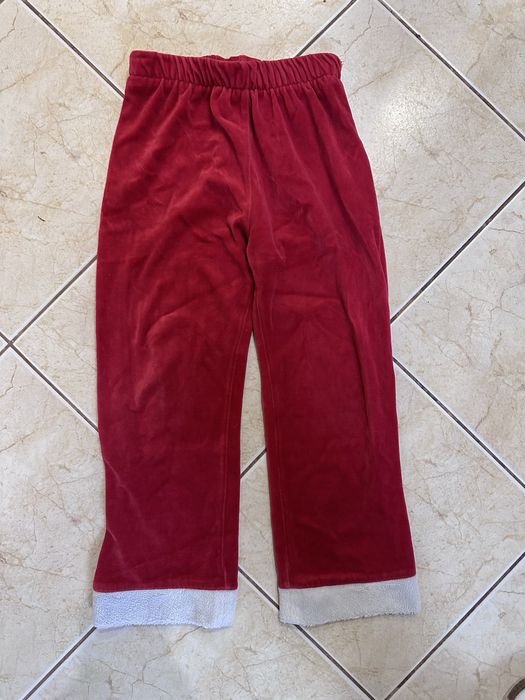 Spodnie bluzka mikolaj mikolajki swieta boze narodzenie 7/8 lat