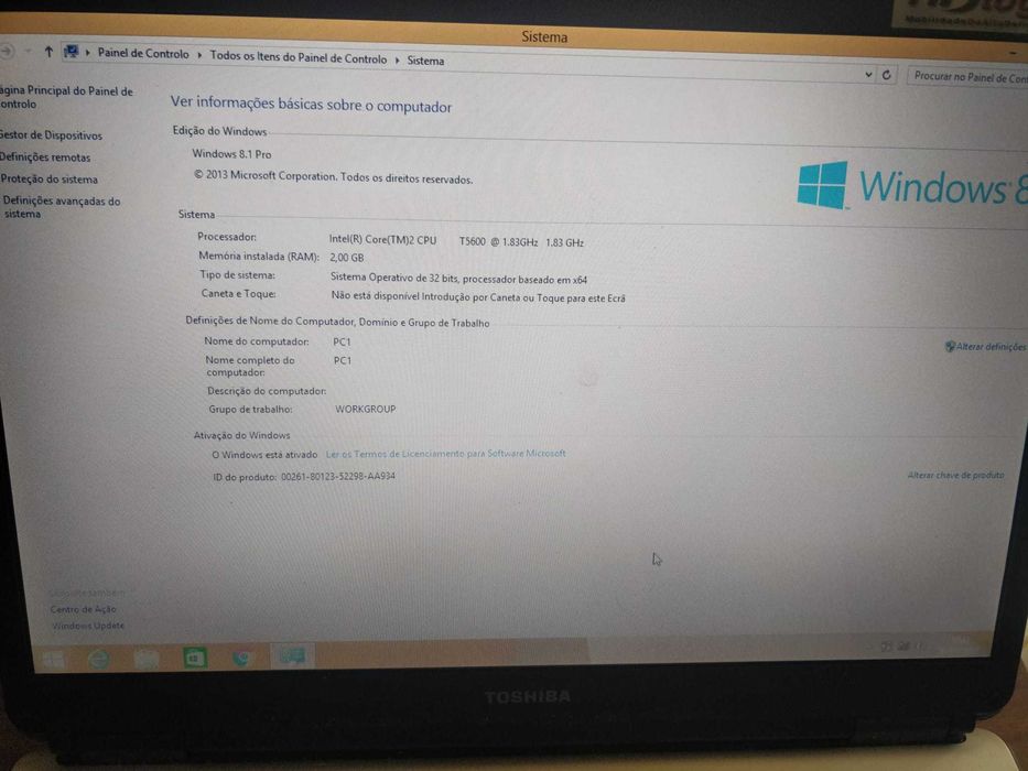 Portátil Toshiba Satellite A100