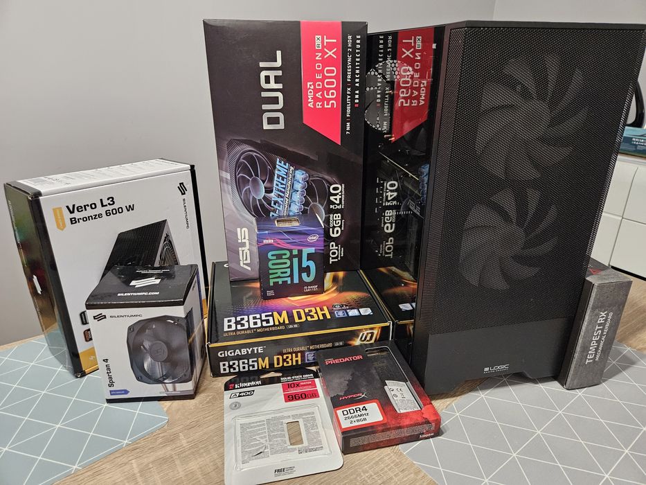 Zestaw Komputer Monitor Gamingowy i5 RX5600 XT 16GB 1TB SSD Windows 11 LG27GN800 144Hz