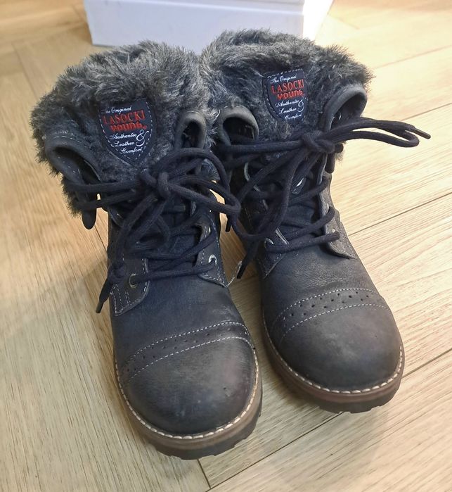 Skórzane zimowe buty LASOCKI YOUNG 33