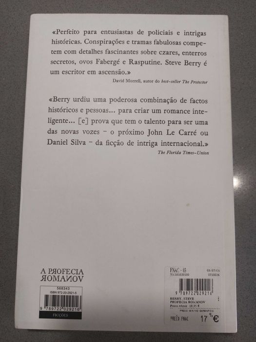 Steve Berry - A Profecia dos Romanov (PORTES GRATIS)