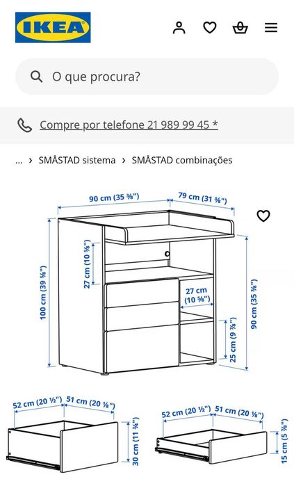 Trocador SMASTAD Ikea