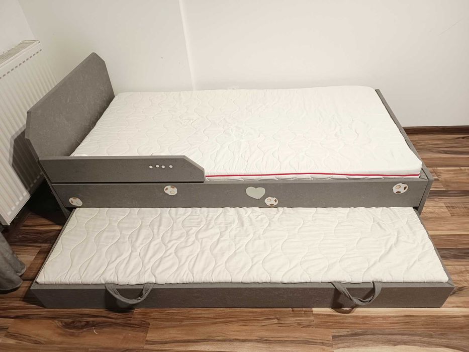 Łóżko dziecięce 80x160 z wysuwanym spaniem.