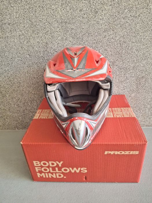 Capacete motocross vermelho