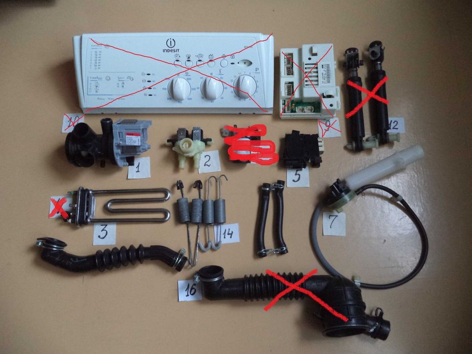 Комплект запчастей стиральной машины INDESIT мод. WITL106