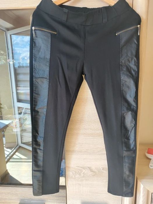 Czarne spodnie materiałowe damskie  2XL