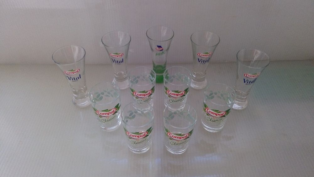 Copos COMPAL conjunto de 11 copos