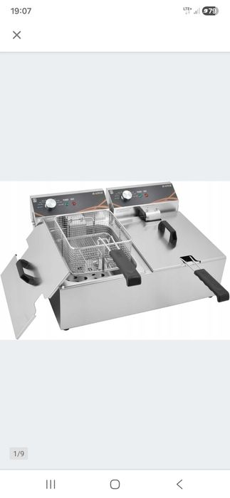 Komercyjna frytkownica elektryczna, 2x8 l,