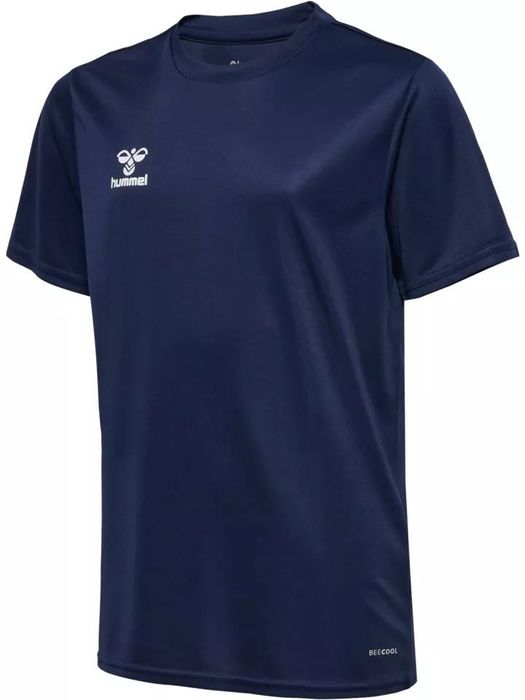 140 HUMMEL hmlEssential Jersey tshirt bee cool sportowa koszulka navy