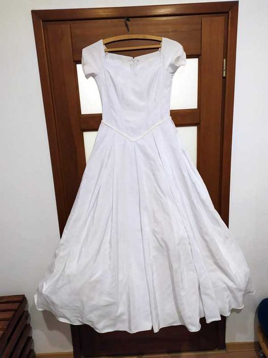 Sukienka ślubna vintage 36 wzrost 165 cm żorżeta
