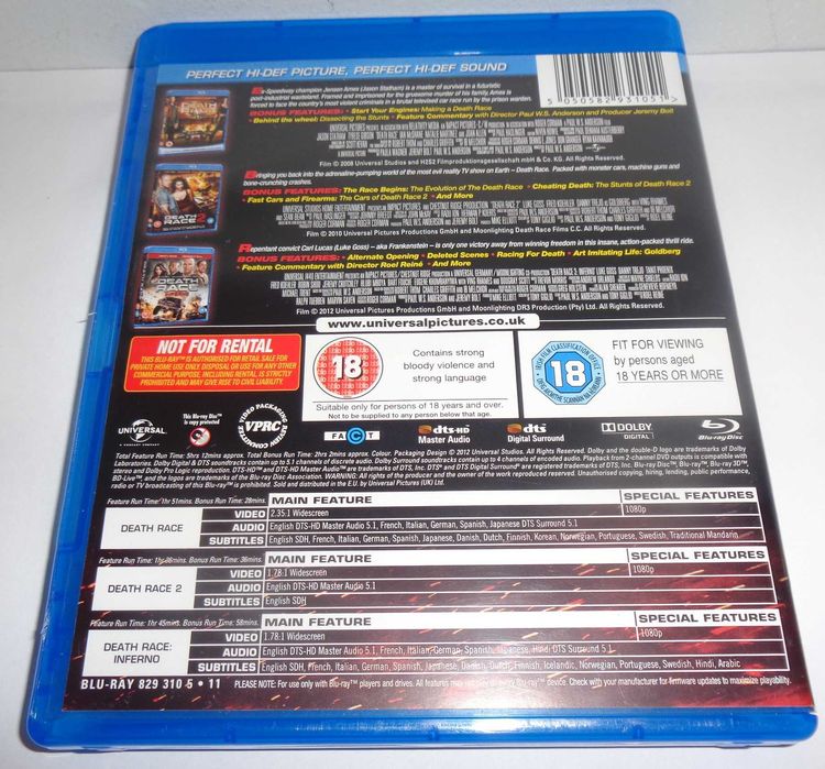 Death Race /Wyścig śmierci, trylogia/ Blu ray